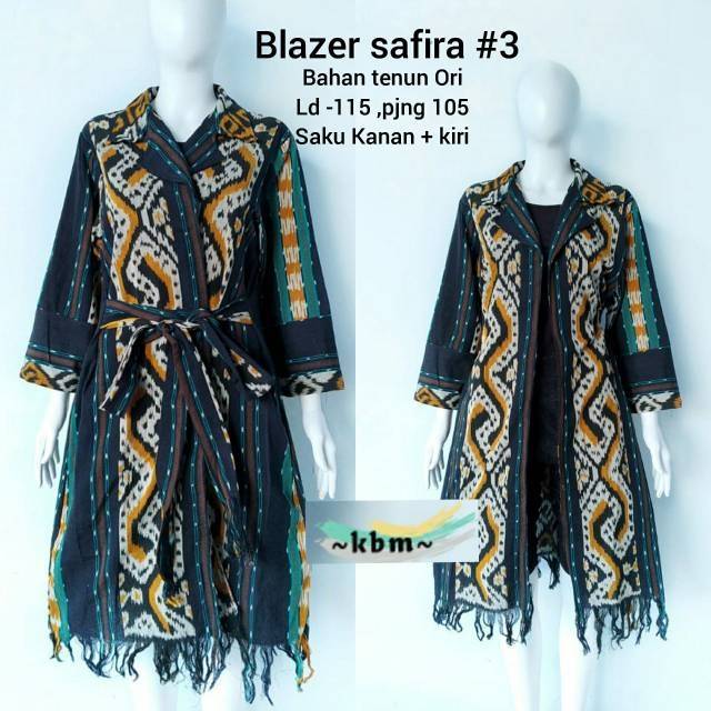 Blazer safira Nissa monica ori tenun troso batik modern