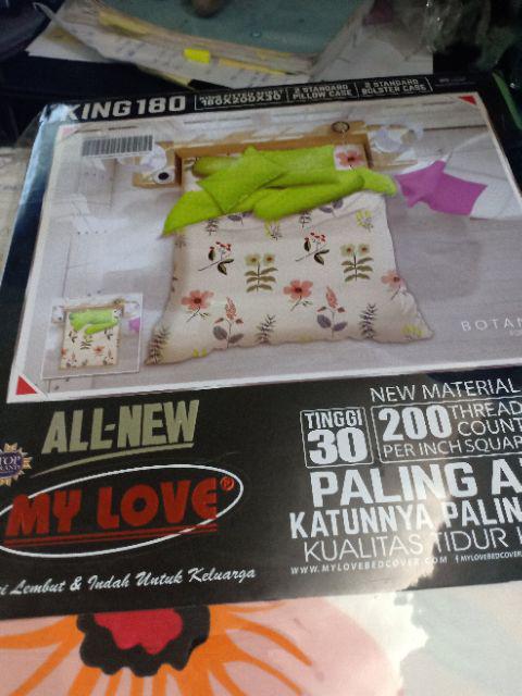 Sprei My Love King 180 Cm X 200 Cm Corak Botanic