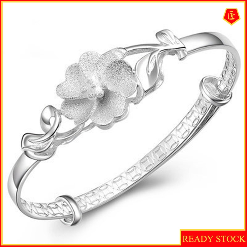 [Ready Stock]Silver Frosted Flower Bracelet Fashion Elegant