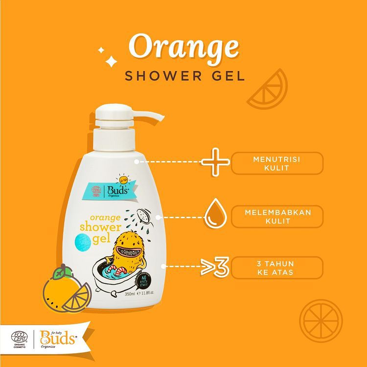 Buds Orange Shower Gel For Kids 350ml