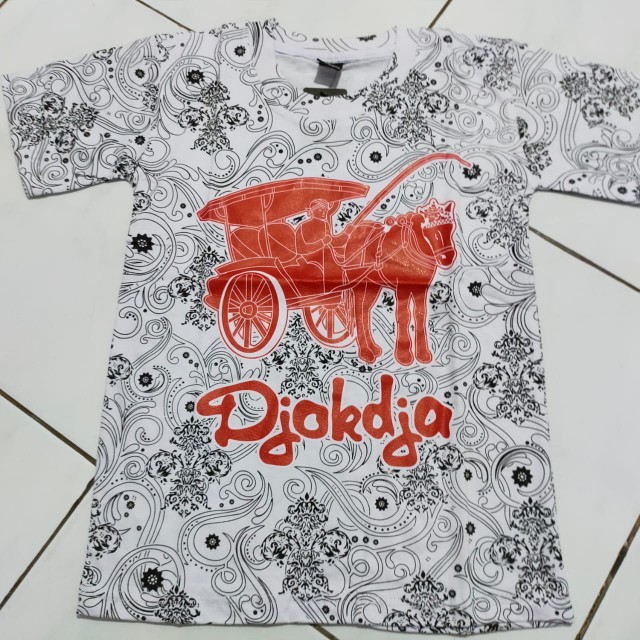 Kaos Oblong Full Print Sablon Batik Pria Xl-xxl