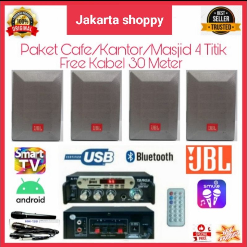 Promo paket murah caffe/karaoke/DLL speaker 4 inch JBL 4 titik