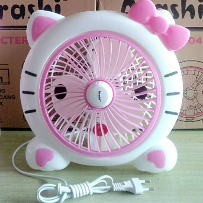 KIPAS KARAKTER HELLO KITTY/KIPAS DUDUK KARAKTER/KIPAS ANGIN MINI HELLO KITTY