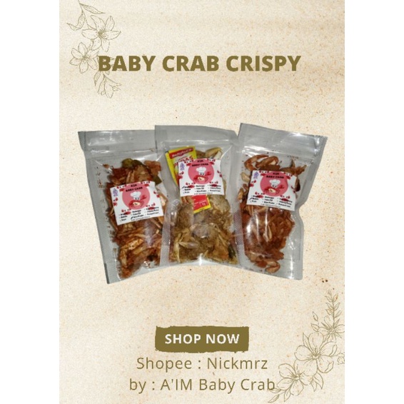 

BABY CRAB CRISPY CAMILAN KEKINIAN 50gr (Izin P-IRT)