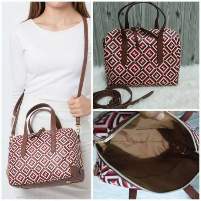 sydney satchel red multi