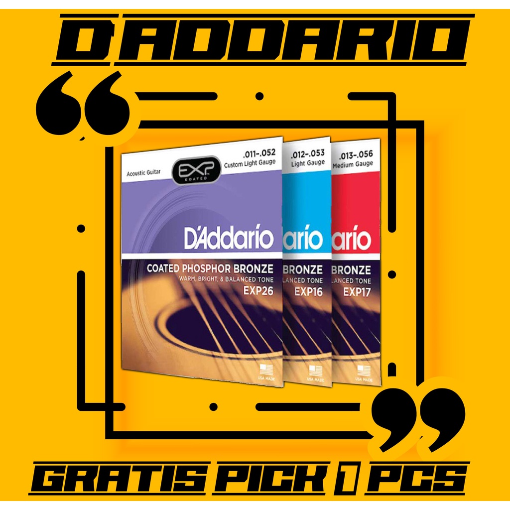 Senar Gitar Akustik D'addario String EXP15 EXP26 EXP16