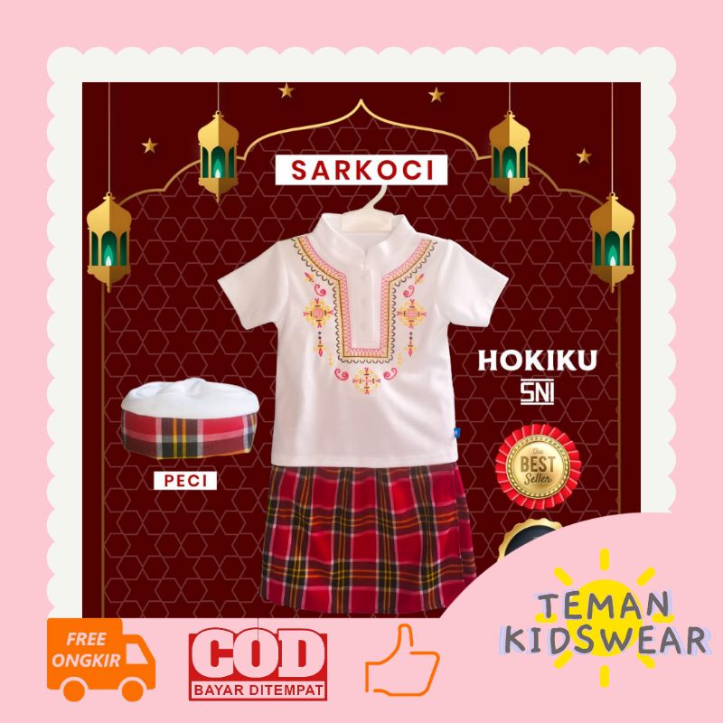 Sarkoci Sarung Koko Peci 3in1 Hokiku Anak Bayi