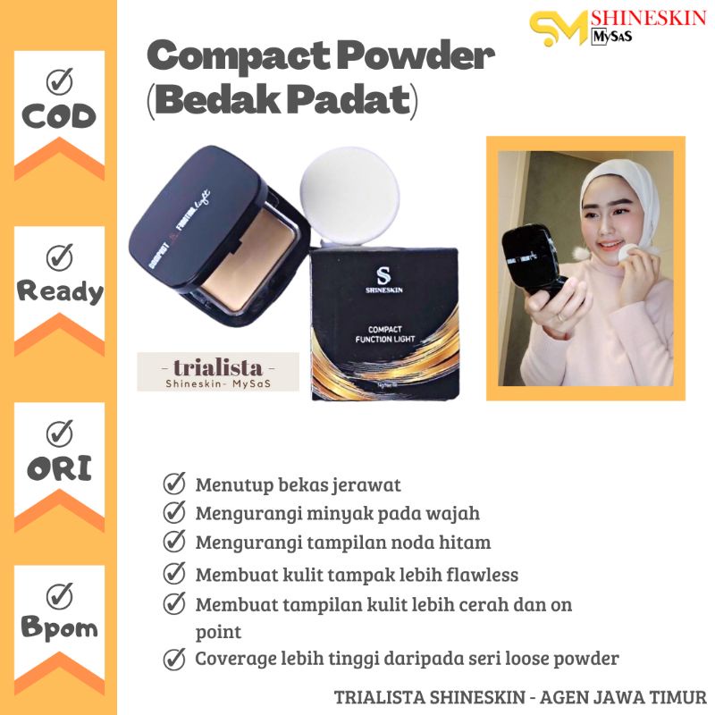 BEDAK PADAT SHINESKIN | BEDAK SHINESKIN BEDAK PADAT AWET TAHAN LAMA | WATERPROOF