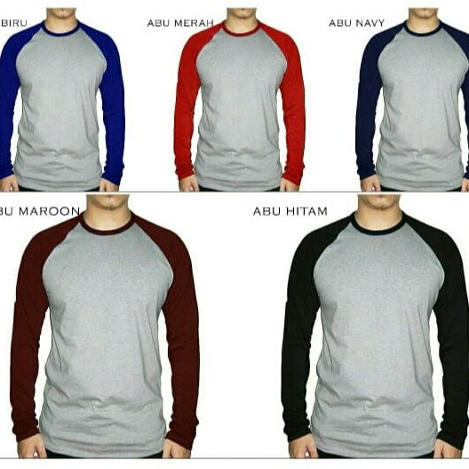 Fashion Mode - Kaos Raglan Pria| Kaos Pria Lengan Panjang | Kaos Pria | Kaos Jumbo