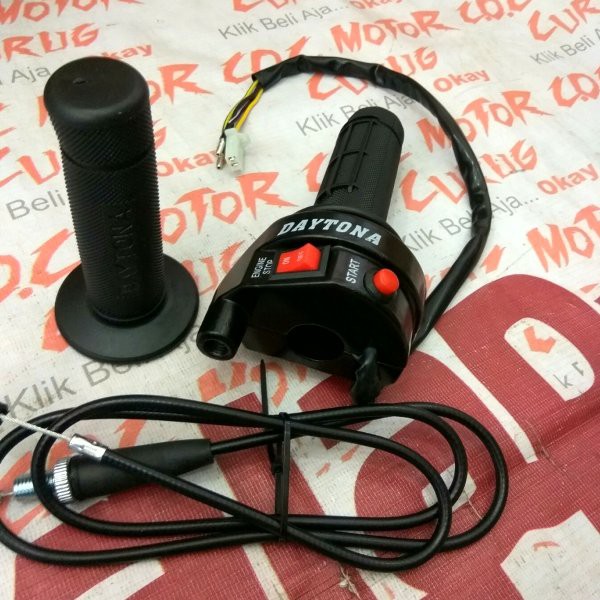 Jual GAS SPONTAN PLUS HANDGRIP QUICK TROTTLE DAYTONA UNIVERSAL BEBEK JUPITER MX SATRIA FU NINJA
