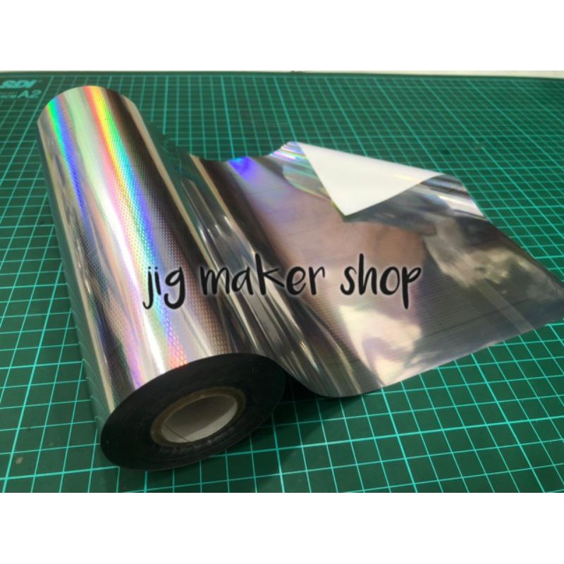 hologram hot stamping foil lure dan metal jig- IMPORT ORIGINAL- lebar 20cm- motif sisik kecil