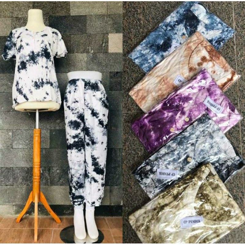 Babydol Setelan Panjang Tye Dye Bali