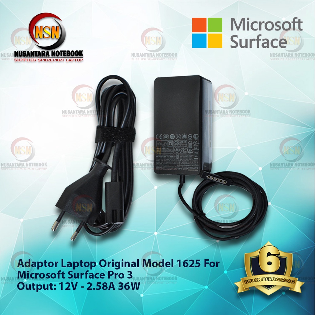 Adaptor Charger Original 12V - 2.58A 36W For Microsoft Surface Pro 3