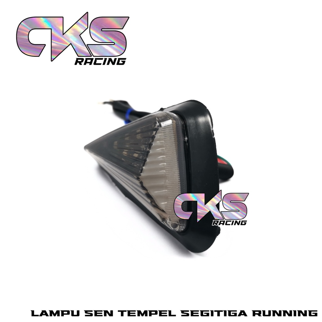 Sein Tempel Segitiga Model Neon Led 2 Mode Running Lampu Sen Tempel Segitiga Besar Buat Cbr150r ,R15 v2 ,R15 v3 ,R25 ,Ninja ,Gsx Dan Motor Lainnya Universal