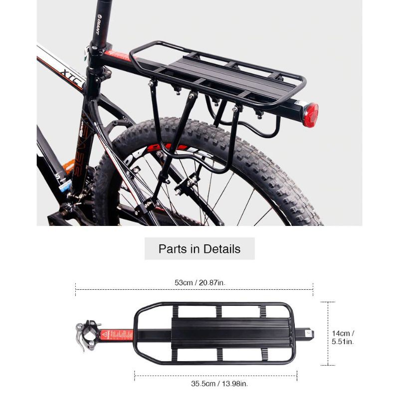 Mall DEEMOUNT Boncengan Belakang Sepeda Luggage Carrier Rear Rack Quick Release - RCK-103 - Bla