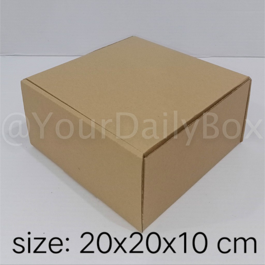 

[isi 10pcs] Kardus Diecut uk.20x20x10 cm Box Makanan, Box Pakaian, DUS MURAH, KARDUS MURAH