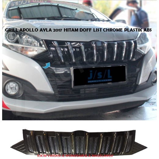 GRILL AYLA 2017 MODEL APOLLO HITAM DOFF LIST CHROME JSL