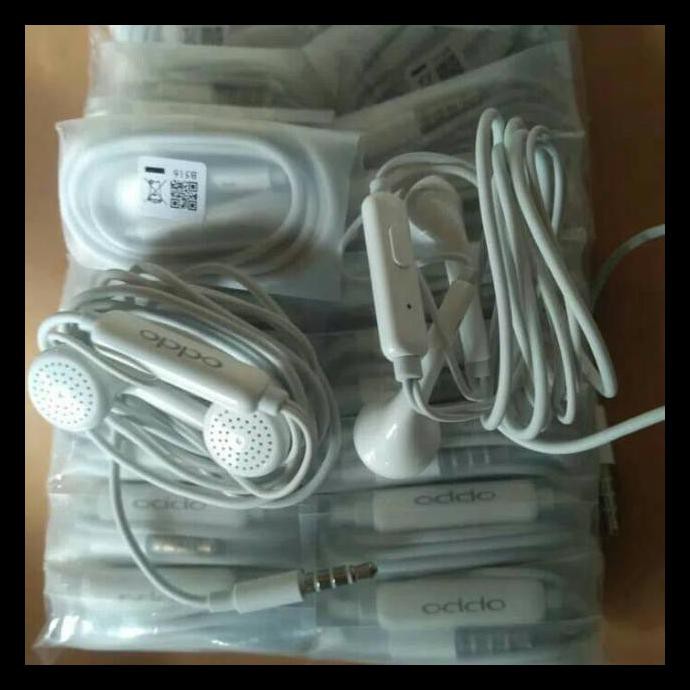 BAYAR DITEMPAT Headset earphone oppo original realme c2 realme 3 realme 3 pro KOMPLIT