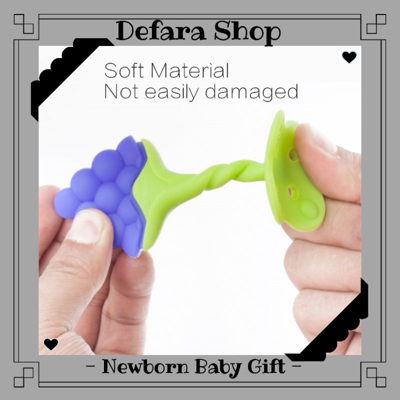 Teether bayi Silikon / Gigitan Bayi / Teether Gigitan Bentuk Buah