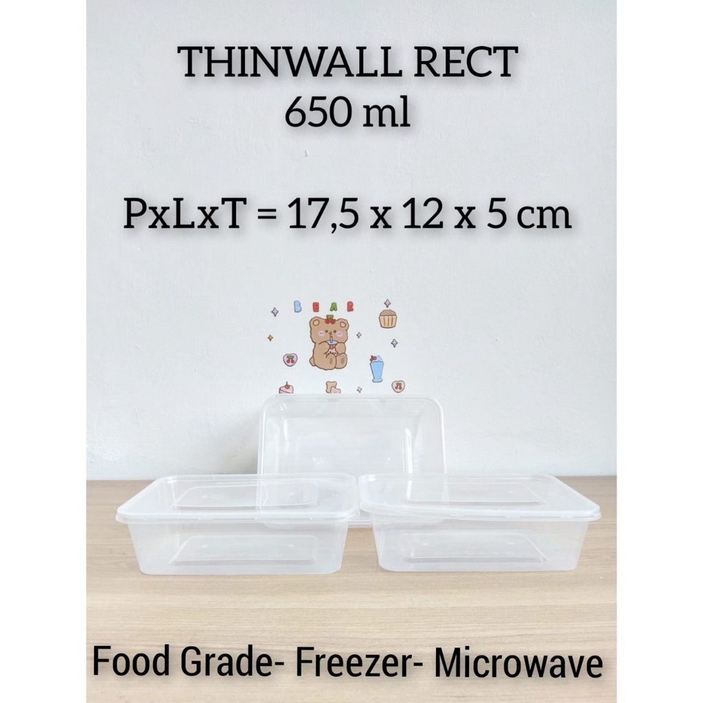 THINWALL OVEN SAFE FOOD CONTAINER BOX TEMPAT MAKANAN PLASTIK SERBAGUNA