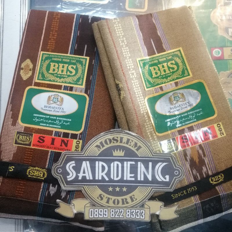 Sarung Tenun BHS Full Sutra 210 Spunsilk Gold SIN Songket Ikat Nusantara