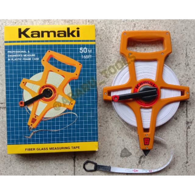 Jual Meteran Rol Fiber Meteran Gulung 50 meter KAMAKI | Shopee Indonesia