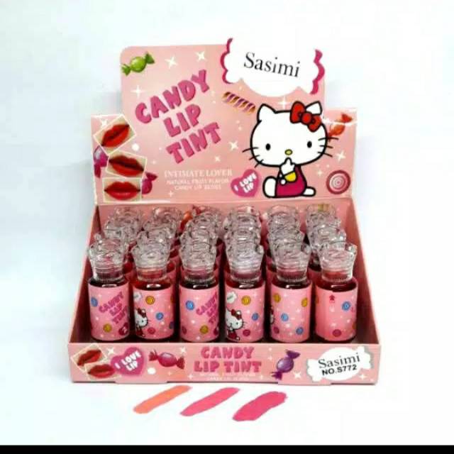 Liptint  candy sasimi hello kitty 3pcs