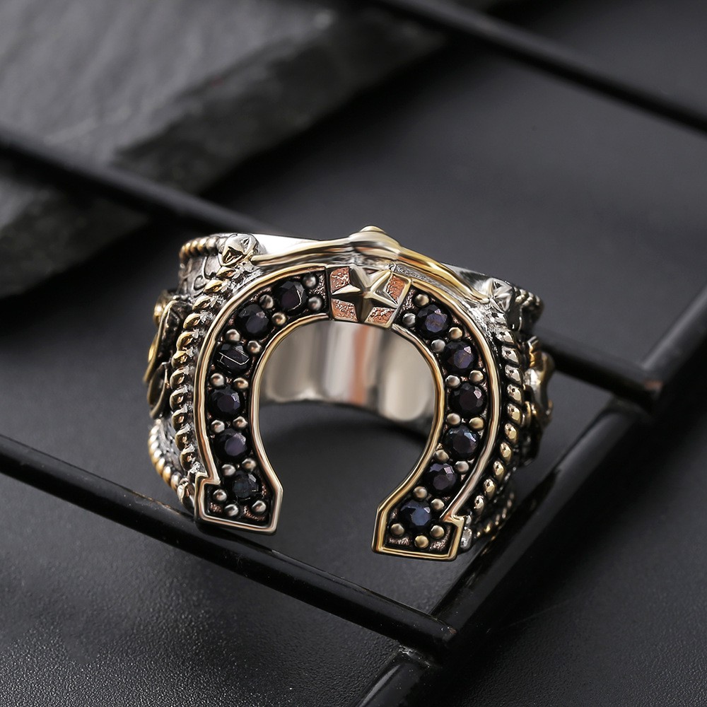 925 sterling silver cincin pria perhiasan gaya vintage