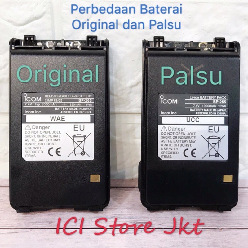 Baterai Icom v80 original