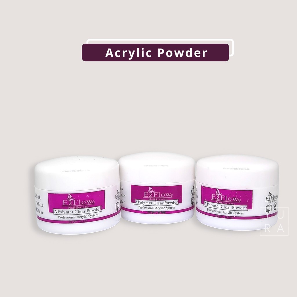 Acrylic Powder Bubuk Akrilik EZ Flow 15g (BOTOL PUTIH)