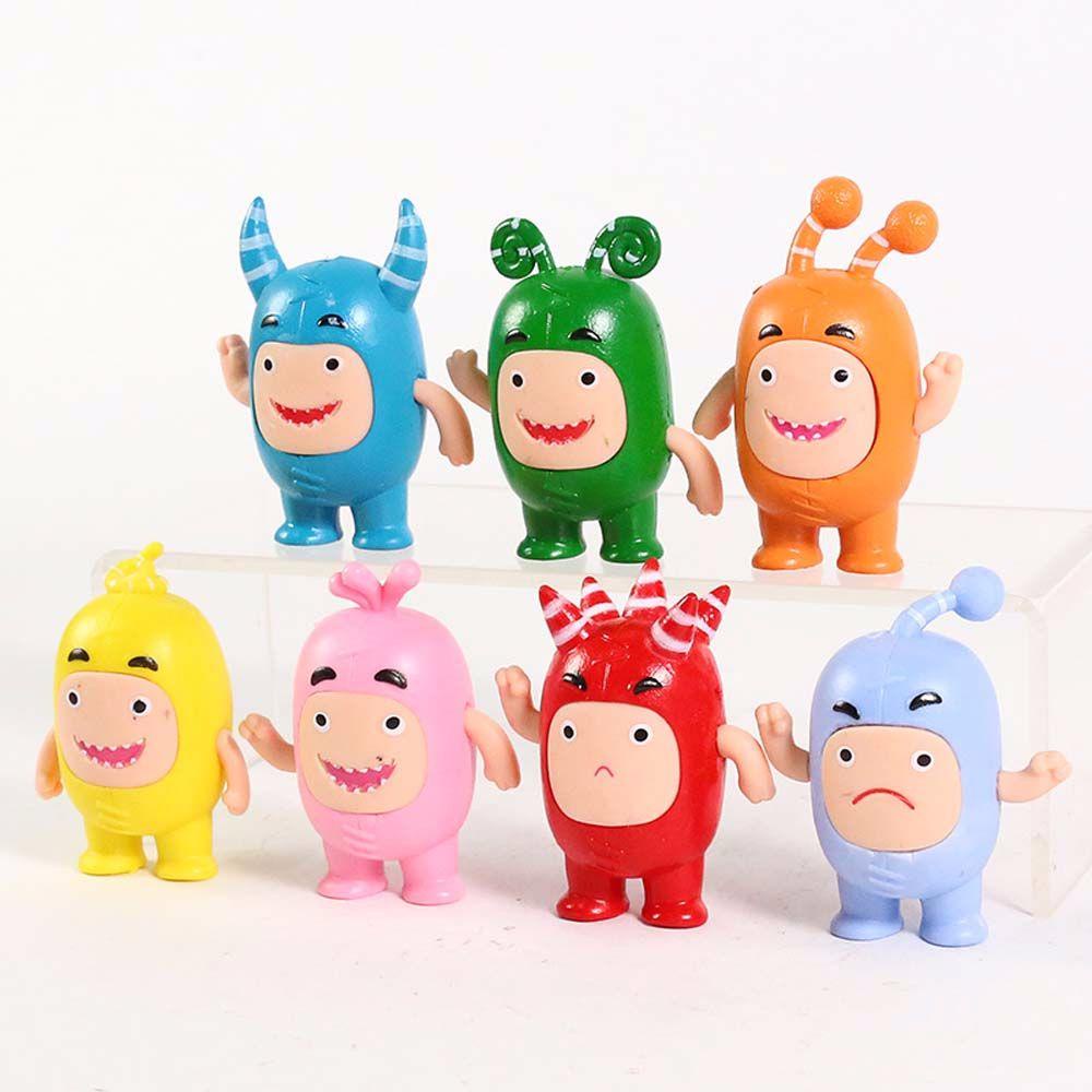 Lanfy Oddbods Patung Mainan Hadiah Ornamen Rumah Fuse Koleksi Model Zeke Jeff Boneka Anime PVC Licin