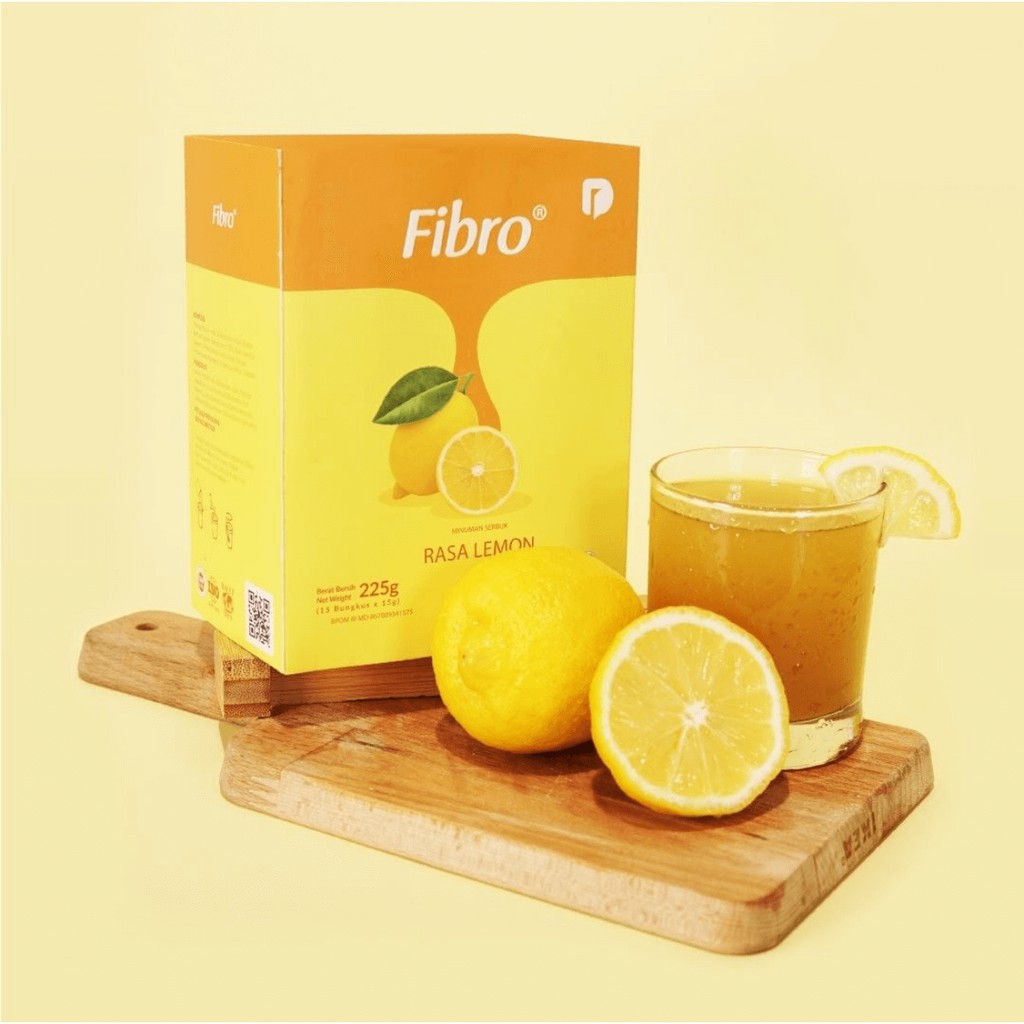 Fibro Fiber Ecer Eceran Satuan 1 Sachet Saset Sasetan Asli Original Rasa Lemon | COD Grosir Murah