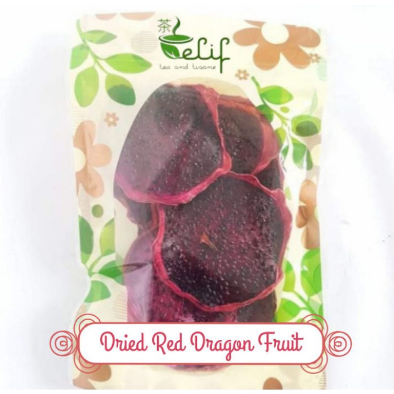 

ELIF FRUITS Organic Dried Red Dragon Fruit / Buah Naga Merah Slice Kering