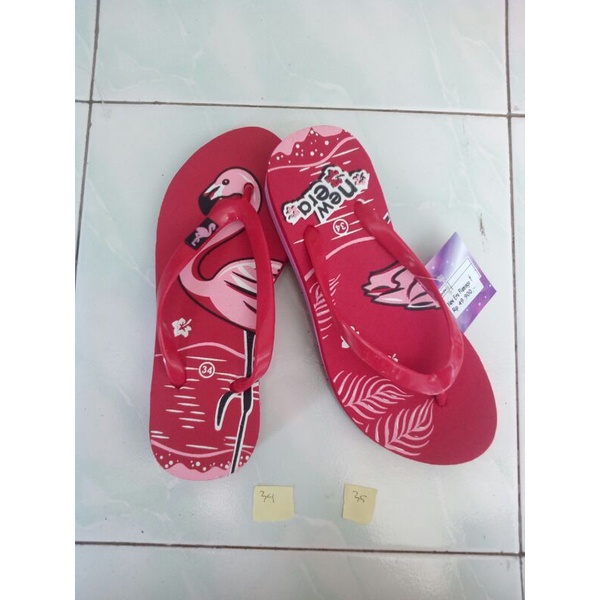 Sandal wedges flip-flop anak New Era