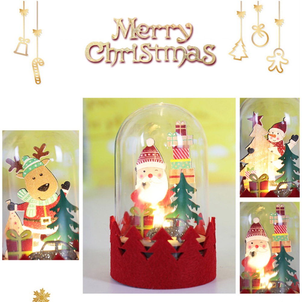 Lampu Led Desain Santa Claus Snowman Deer Untuk Dekorasi Natal