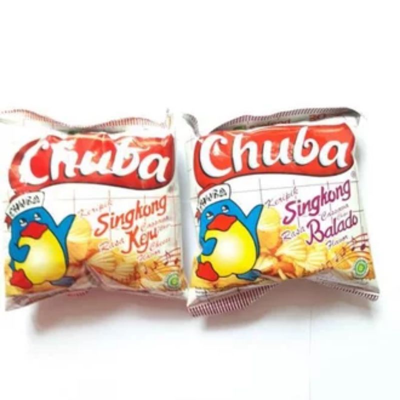 

CHUBA Snack Cemilan Jadul Keripik Singkong Keju / Balado / Balado Ijo 14 Gram