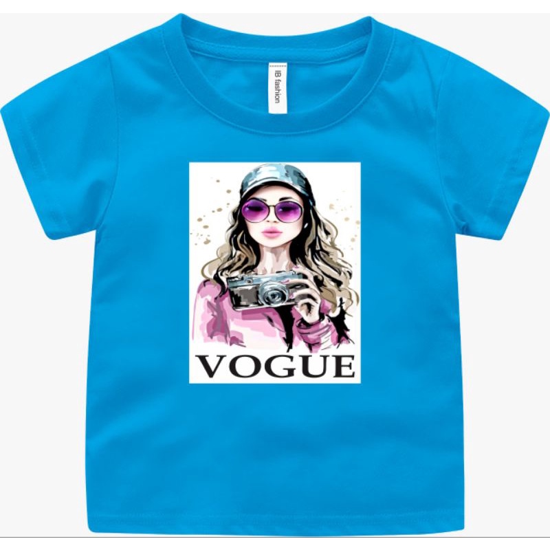 Kaos Anak Perempuan Vo9ue T shirt Anak Baju Oblong Anak Prempuan Umur 2 Sampai 10 Tahun