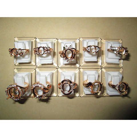 Ring Titanium Cewek Kodian 20pcs Warna Gold KTTN001