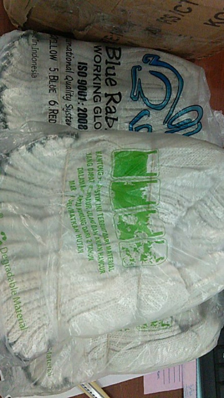 Working Gloves 8b Green - Sarung Tangan Kerja Industri Benang 8 Hijau