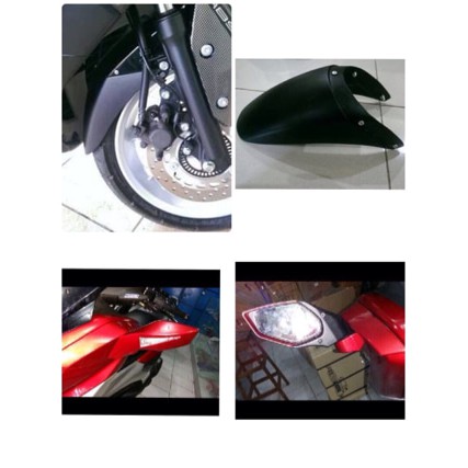 spion lipat nmax old + sein LED , spion custom nmax old free mudflap / sambungan spakbor depan