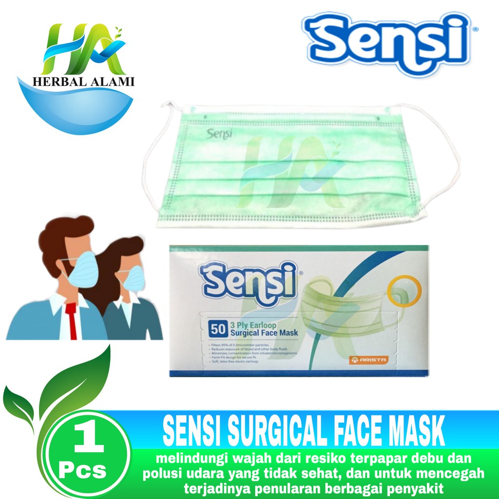 Masker Sensi Earloop - Per 1 pcs Masker