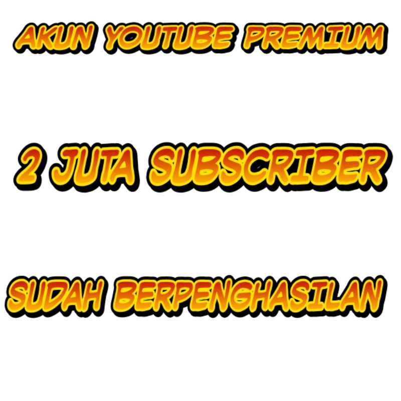 AKUN YOUTUBE 2 JUTA SUBSCRIBER