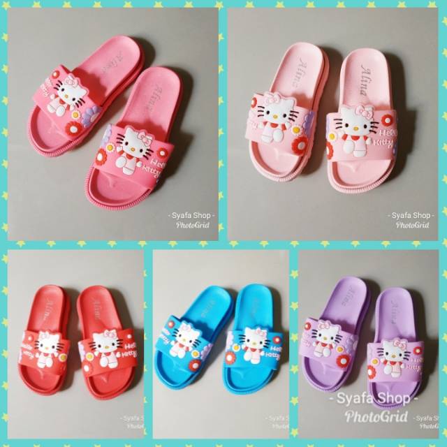 Sandal Selop Karet Anak Perempuan Lucu Alina Sendal kokop hello kitty