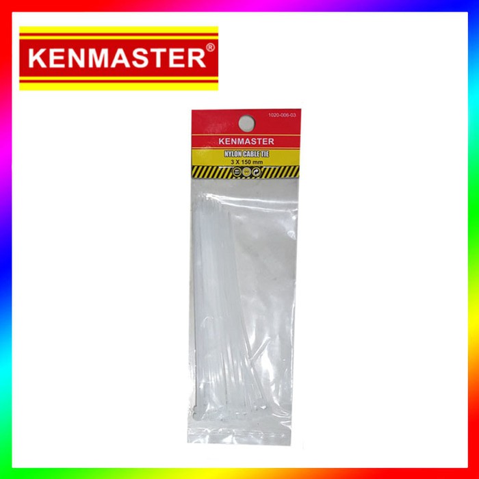 Kenmaster Nylon Kabel Ties 15 cm Cable Tis 3 x 150 mm 36 pcs PUTIH