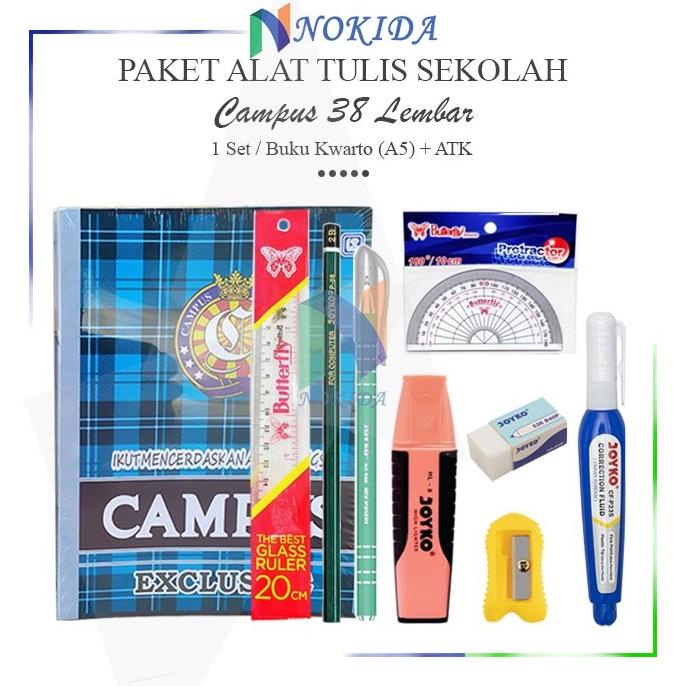 

Nokida 1 Set Perlengkapan Sekolah SMP SMA Kuliah Paket Alat Tulis Seko