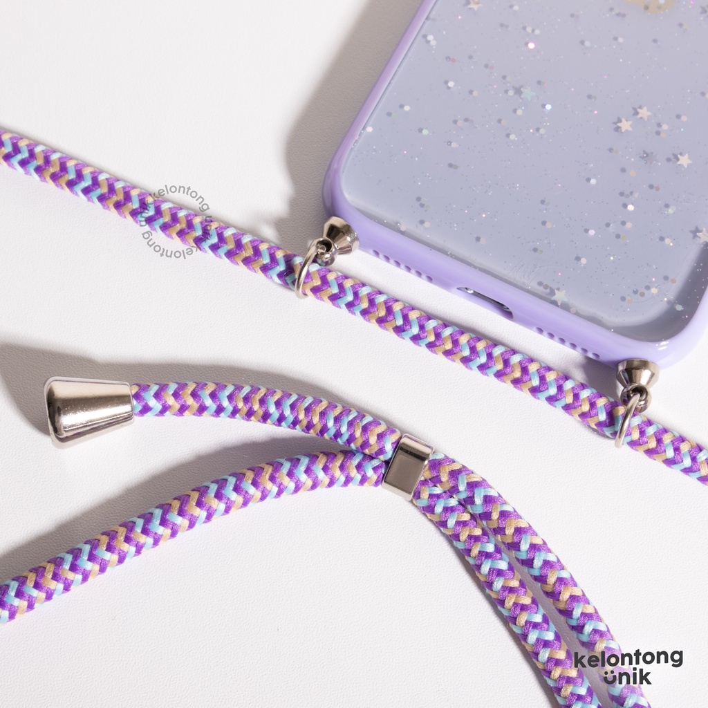 (Seri 2) For iPhone - Star Light Glitter Lanyard Case/ Sling Case Tali