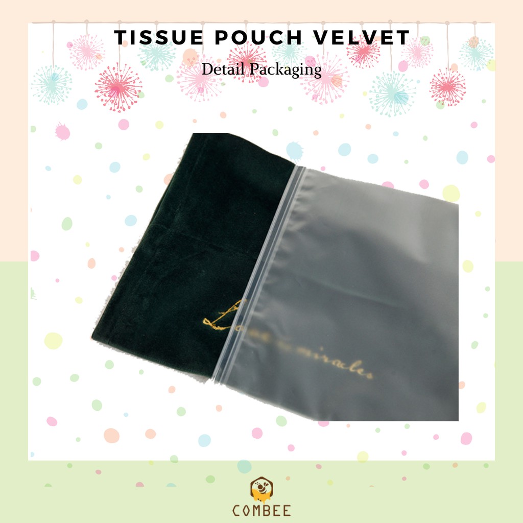 Tempat Tissue / Pouch Tissue / Meja / Mobil / Bahan Bludru / Velvet