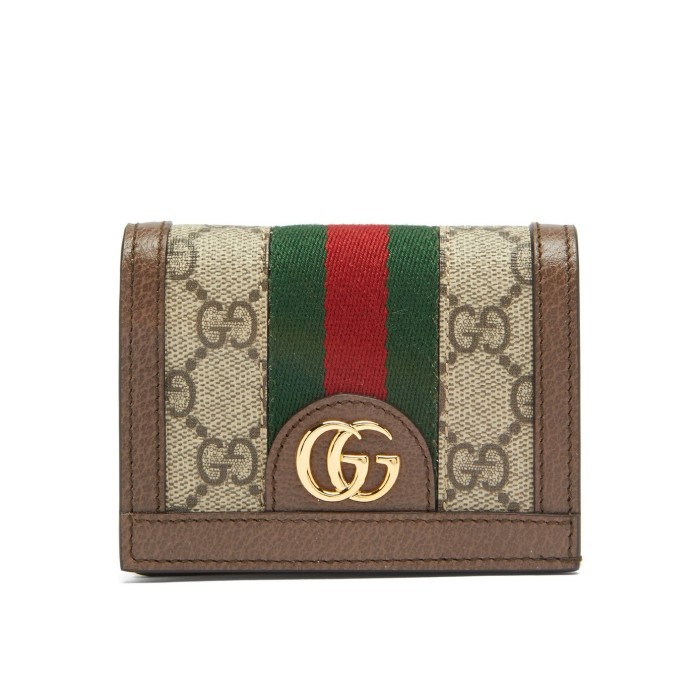 Gucci Ophidia GG Supreme Web-stripe Wallet 100% Authentic