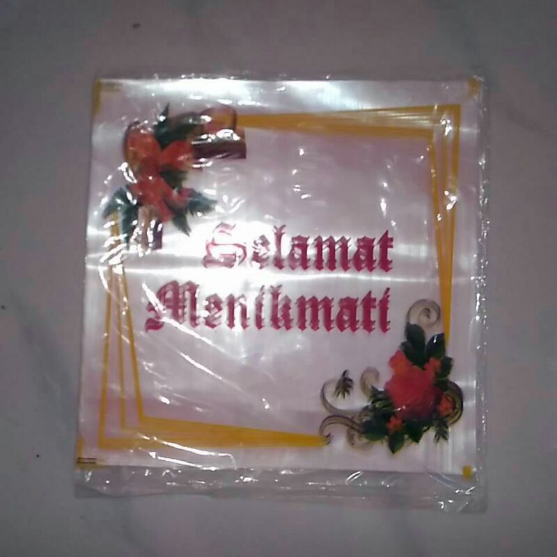 SM plastik selamat menikmati uk 20x20 isi 50 selamat makan plastik