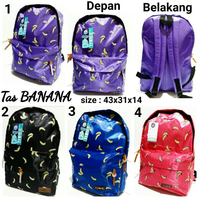 Tas sekolah ransel bacpack unisex tas banana terbaru dan termurah